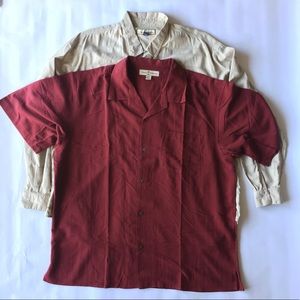 Tommy Bahama XXL 2 Long Sleeve Short Sleeve Shirts